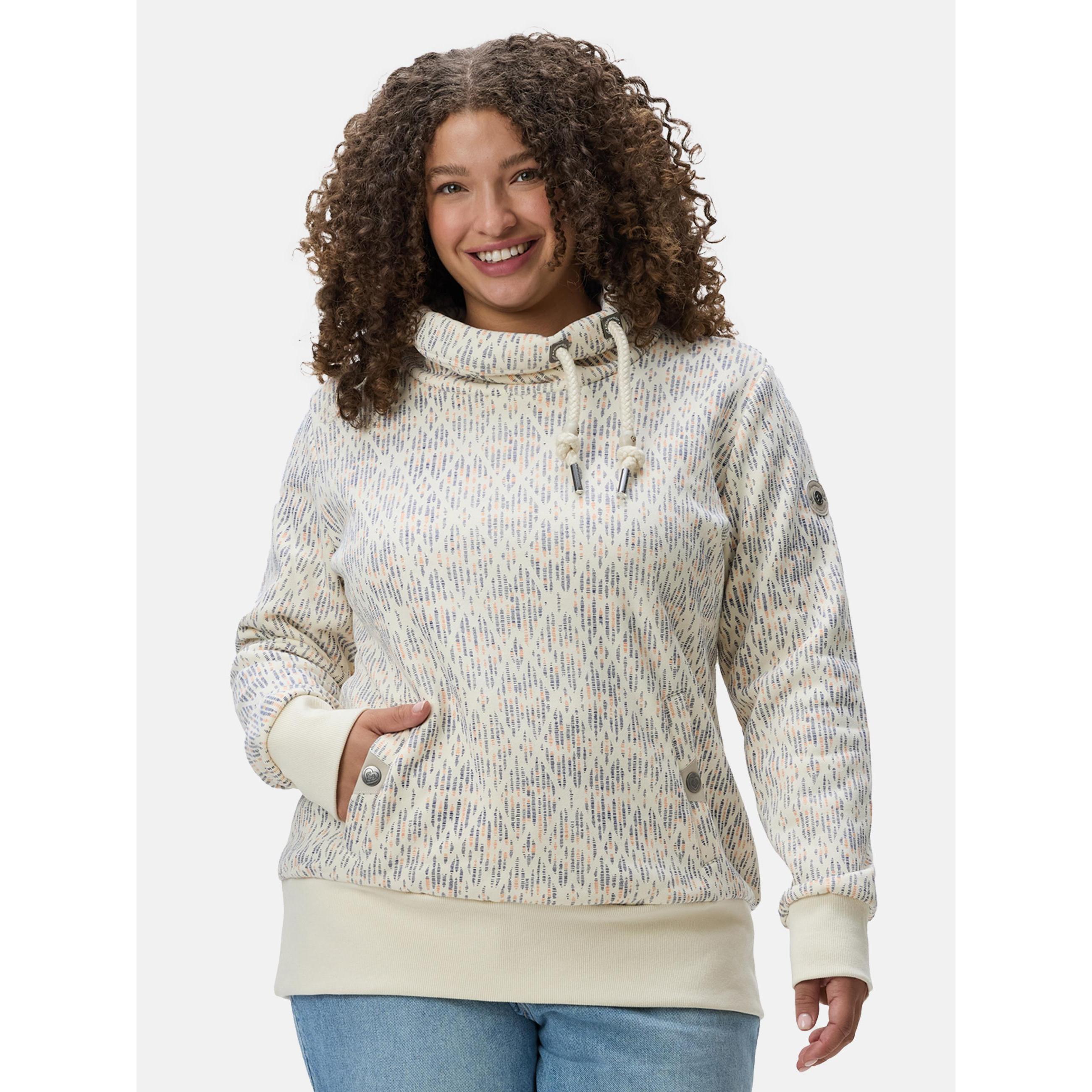 Ragwear, Damen, Pullover, Rylie Print Plus, Beige, (46)
