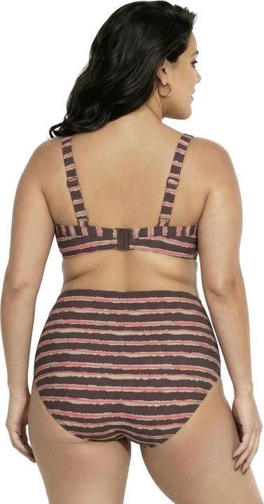 Immagine prodotto Ulla Popken Bikini, Streifenmix, drapiert, Softcups, recycelt (46)