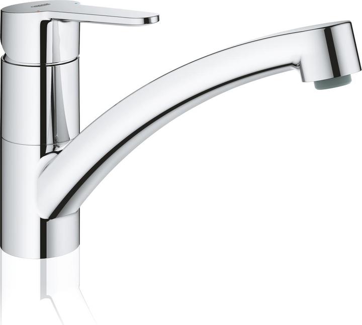 Grohe Kchenarmatur mit Einhebelmischer BauEco chrom glnzend 31680000