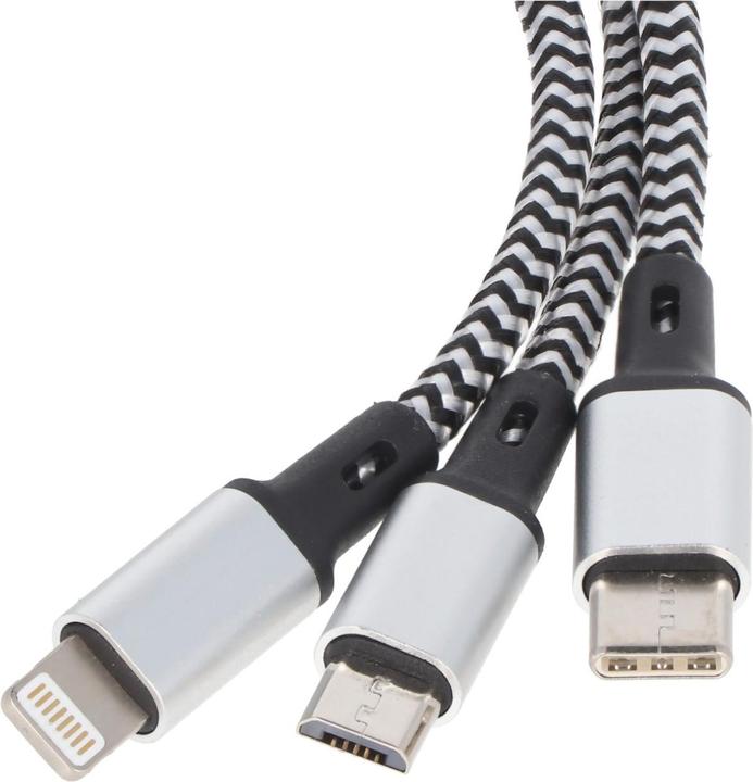 Image du produit Heitech 3 en 1 (1 m, USB 2.0)