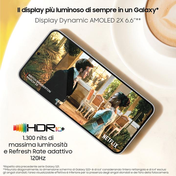 Productafbeelding Samsung Galaxy S22+ (128 GB, Fantoomwit, 6.60", Dubbele SIM, 50 Mpx, 5G)