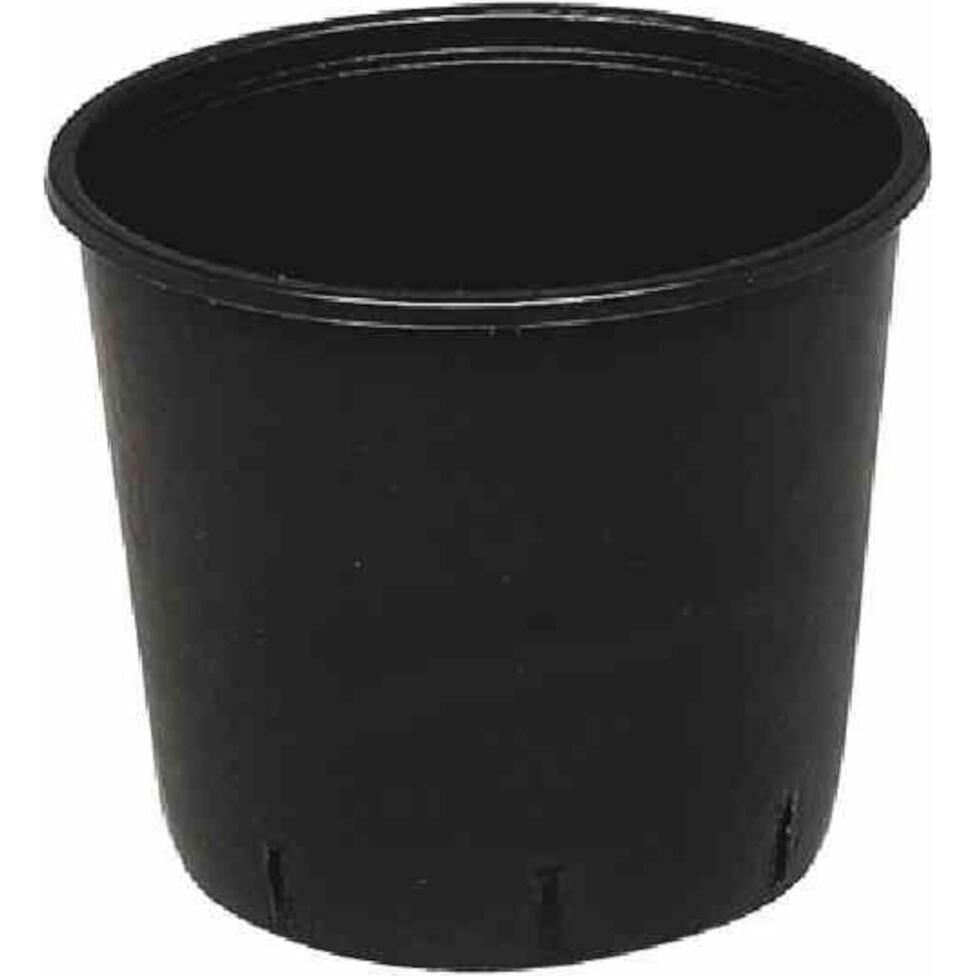 H.G-Deko, Blumentopf, Zubehör Pflanzkübel, ohne Tragegriff, Ø 43x29 cm, 30 l, aus Kunststoff in schwarz (43 cm)