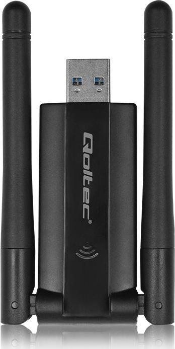 Produktbild Qoltec DUAL WiFi Adapter 2x2dBi Standard AC, USB3.0 (USB 3.0)