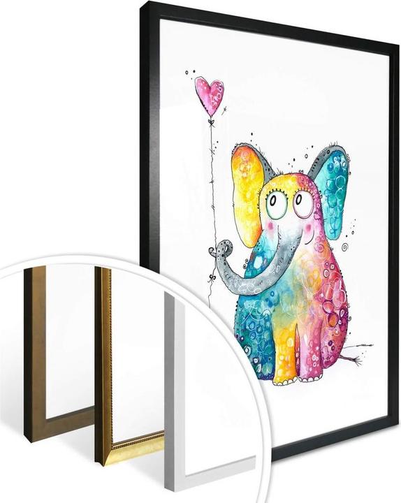 Produktbild Trenddeko Hagenmeyer - Elefant mit Herz (60 x 80 cm)