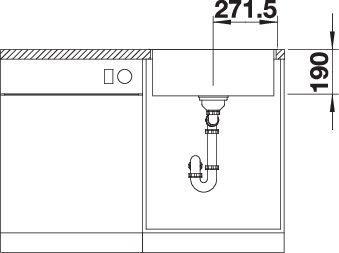Produktbild Blanco Subline 500-IF SteelFrame (Aufsatzspülbecken, 54.30 cm, 44.30 cm)