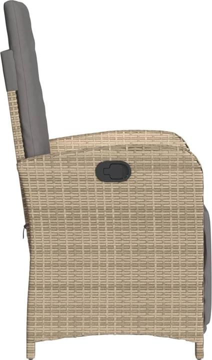 Produktbild vidaXL Gartensessel mit Fussteil 2 Stk. Verstellbar