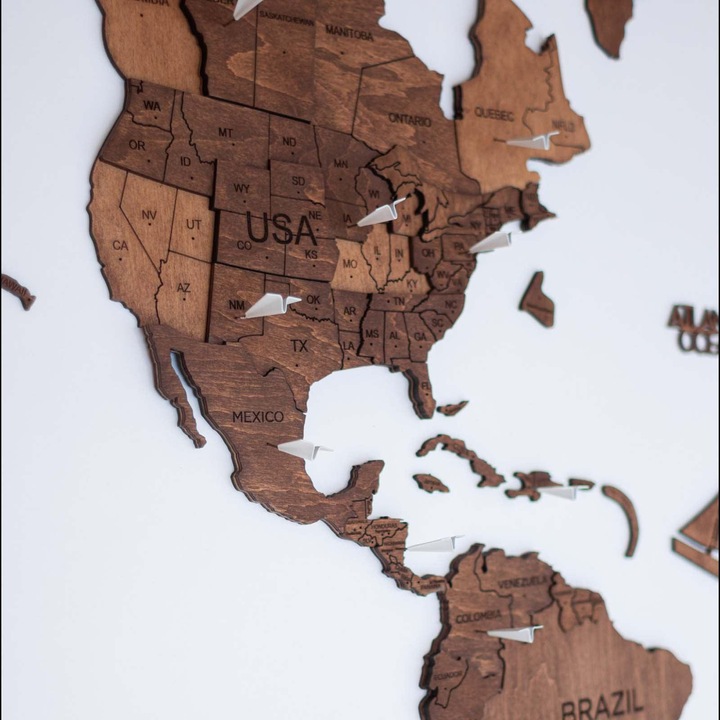 Actual product image Enjoy The Wood 3D world map (90 x 150 cm)