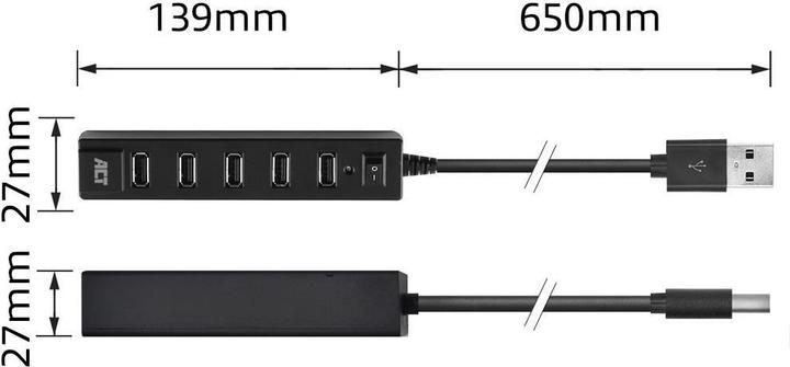 Produktbild ACT AC6215 (USB-A, 7 Ports)