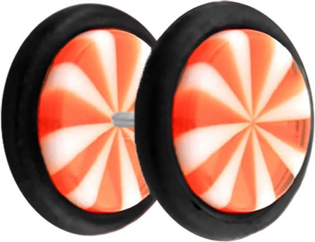 Immagine prodotto Star Piercing Fake Plug Twistet orange (Materiale sintetico, senza ottone)