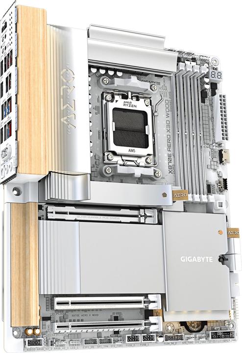 Productafbeelding Gigabyte MB GBT AMD AM5 X870E AERO X3D WOOD (AM5, AMD X870E, ATX)