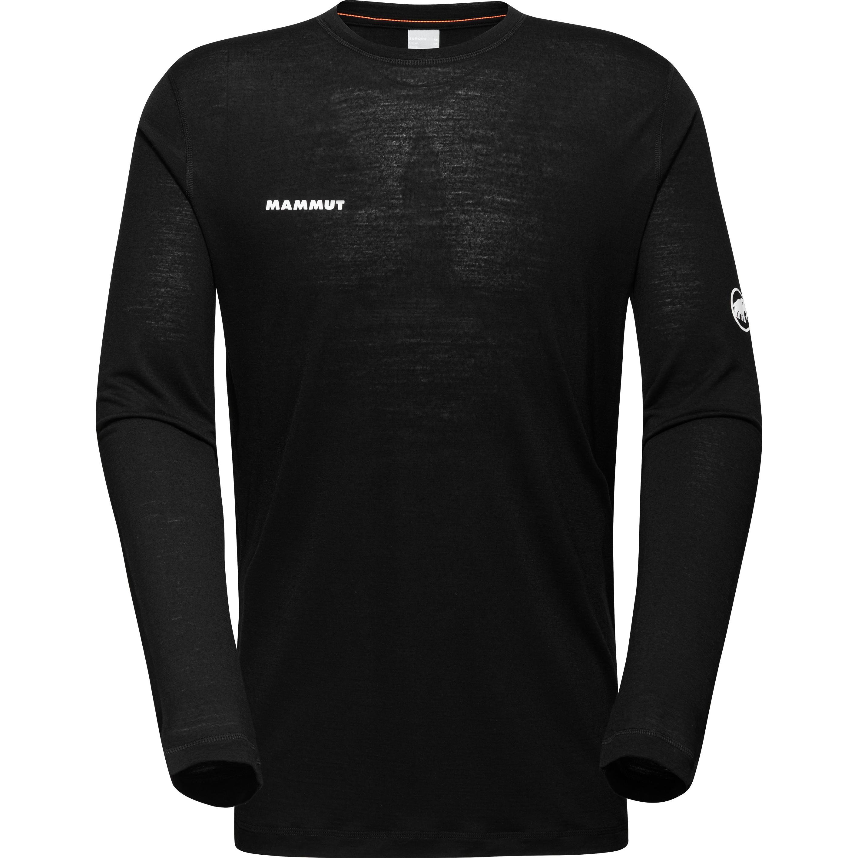 Mammut, Herren, Funktionsshirt, Tree Wool Firstlayer Longsleeve (XXL), Schwarz, XXL