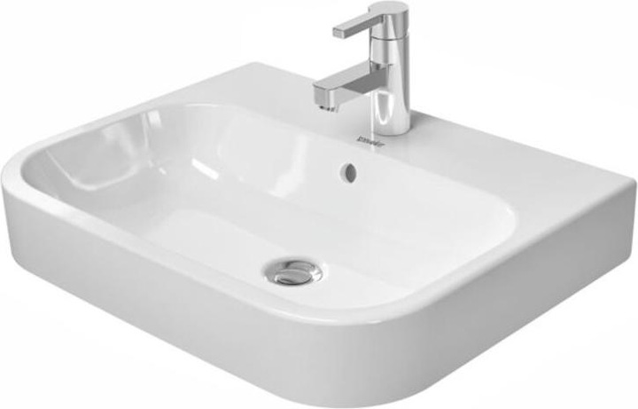 Actual product image Duravit countertop sink Happy D.2 60cm with overflow, with tap hole bench, 1 tap hole, grinded (460 mm, 600 mm)