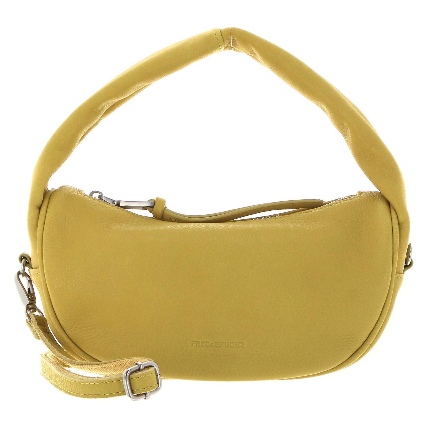 FredsBruder, Damen, Handtasche, Bobonia Handtasche Leder 23.5 Cm, Gelb