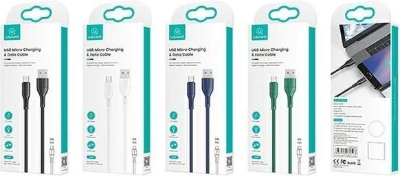 Produktbild Usams Kabel U68 microUSB 2A Fast Charge 1m bialywhite SJ502USB02 USSJ502 (1 m)