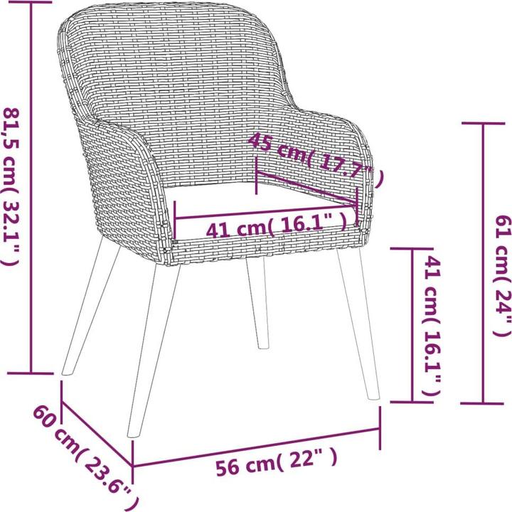Produktbild vidaXL Garten Essgruppe (160 x 80 x 74 cm)