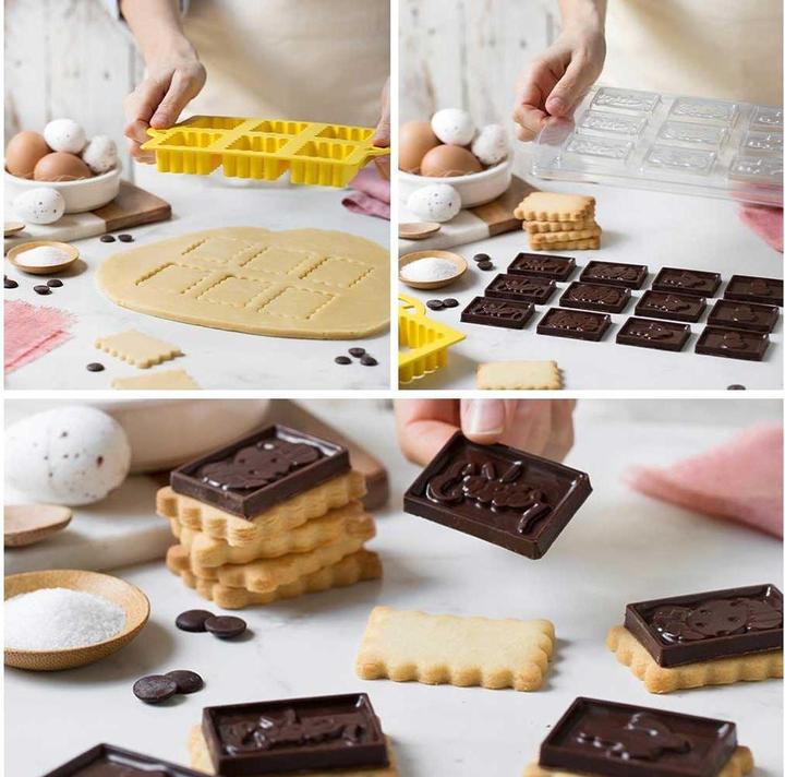 Actual product image Decora Chocolate biscuit cutter set Easter shape + embossing mould