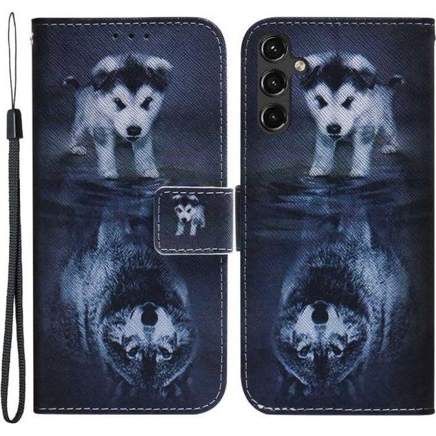 MU Style Leder Bookcover Image Series (Samsung Galaxy A14, Samsung Galaxy A14 5G), Smartphone Hülle, Mehrfarbig
