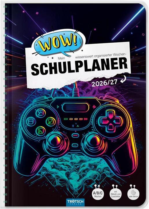 Produktbild SchulplanerWOWGaming2026/2027 (1 Woche / 2 Seiten)