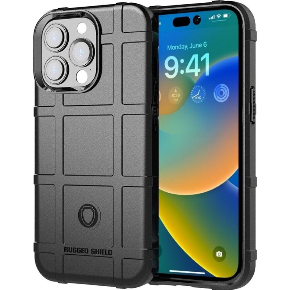 Screenguard Apple iPhone 14 Pro Rugged Shield Hülle (Apple iPhone 14 Pro), Smartphone Hülle, Schwarz