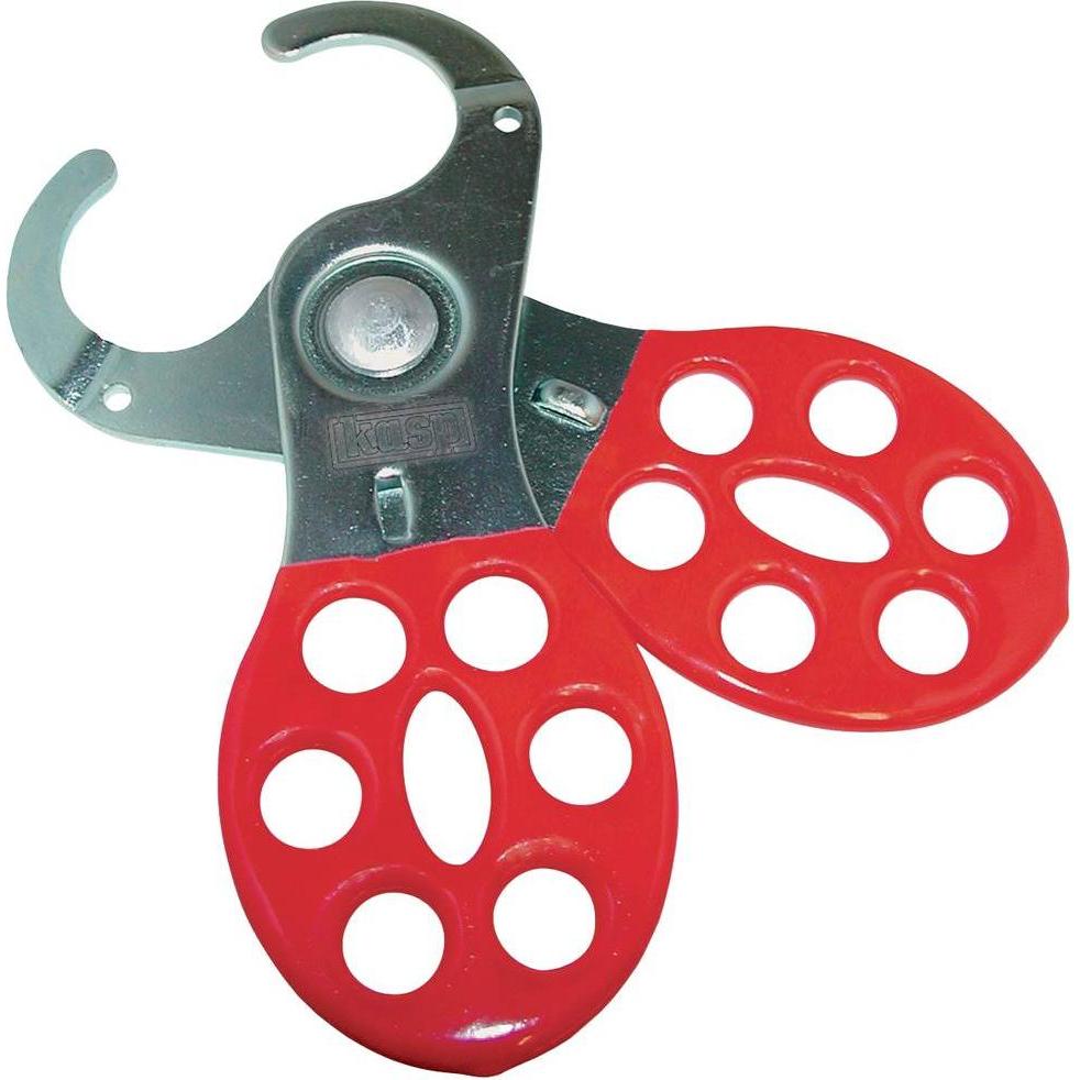 Thumbnail - Kasp, Vorhängeschloss, K20038D Sicherungshaspe 90 mm Rot