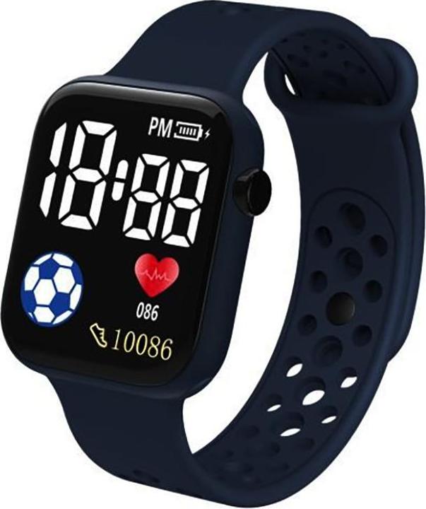 Image du produit Cbx Fashion LED montre numérique avec bracelet en silicone 12 heures d'affichage noir (37 mm)