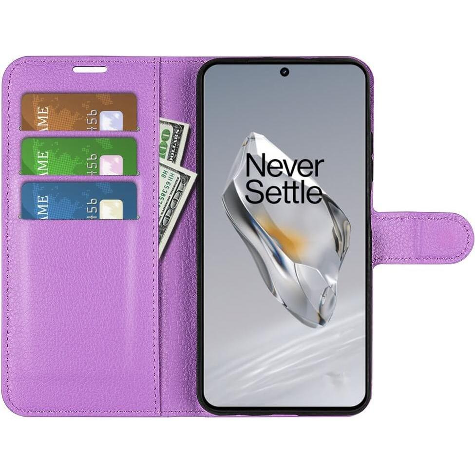 Thumbnail - Cover-Discount OnePlus 12 - Leder Etui Hülle violett (OnePlus 12), Smartphone Hülle, Violett