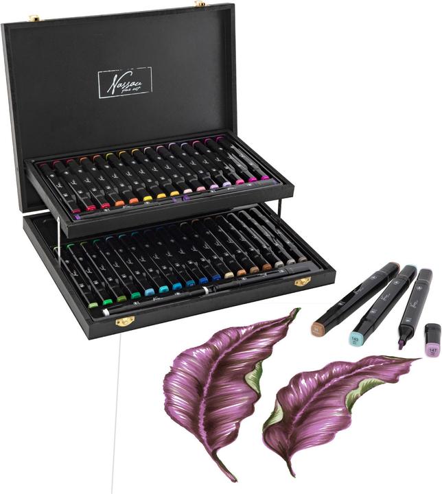 Productafbeelding Art Sensations Nassau Dual Tip Markers in houten kistje, 36st. (36x)