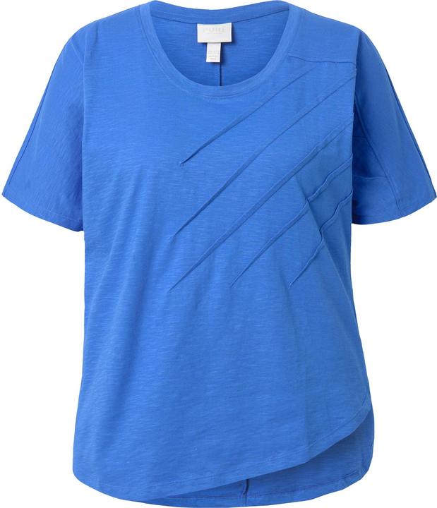 Actual product image Ulla Popken Damen grosse Grössen T-Shirt, Biesen, Rundhals, Halbarm kornblumenblau 50+ 838884744-50+ (50, 52)