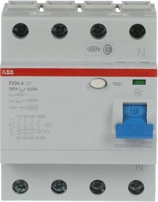Immagine prodotto ABB F204A-100/0,03 FI INTERRUTTORE AUTOMATICO 100A