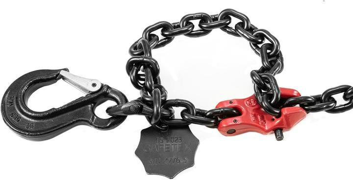 Immagine prodotto Safetex Catena di sollevamento EN818-4 con dispositivo di sicurezza ad artiglio accorciabile 1m WLL2000kg