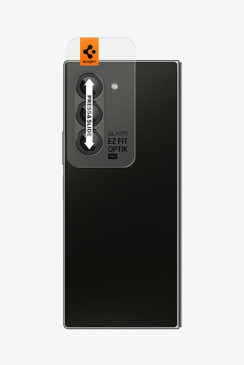 Actual product image Spigen Optik.tR "EZ Fit" Camera Protector 2-Pack Galaxy Z Fold 6 Black (2 Piece, Samsung Galaxy Z Fold6)