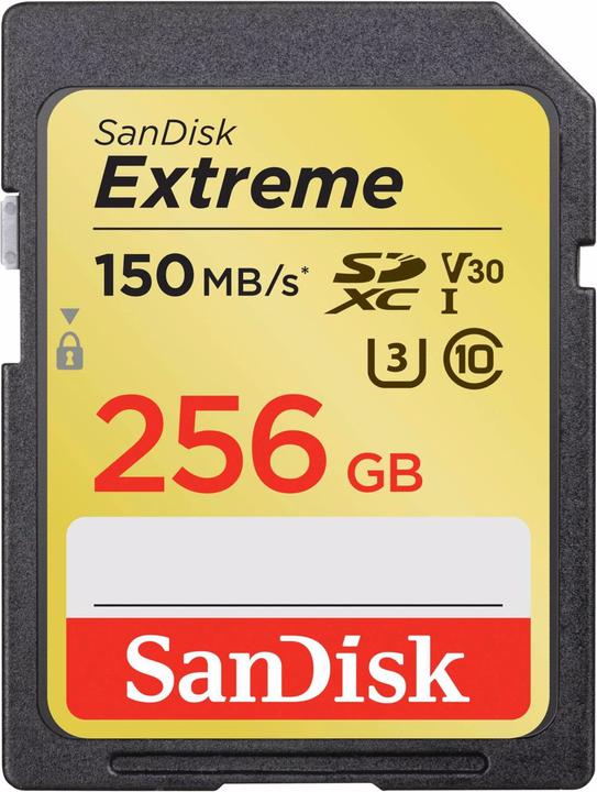 SanDisk SDXC extrême (256 Go, SDXC, U3, UHS-I)