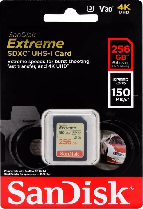 Produktbild SanDisk Extreme Pro SDXC (256 GB, SDXC, U3, UHS-I)