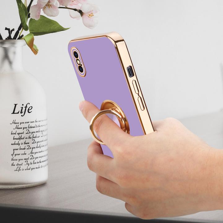 Actual product image Cadorabo Case for Apple iPhone XS MAX in TPU with camera protection and ring LM089 Style (Apple iPhone XS Max)