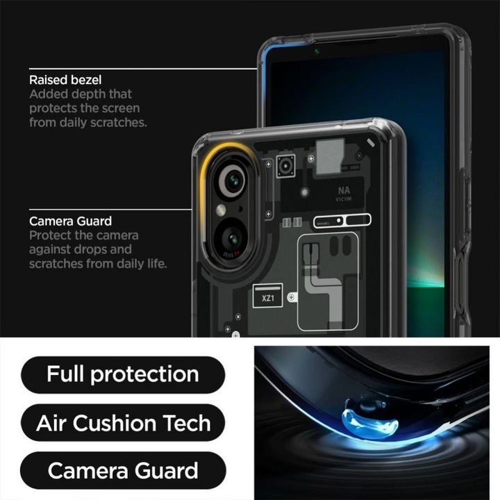 Immagine prodotto Spigen Custodia Ultra Hybrid per Sony Xperia 5 V - Zero One (Sony Xperia 5 V)