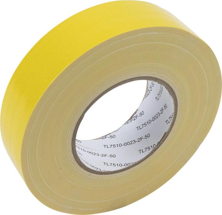 Actual product image tesa ® Fabric tape® 4651 Premium Indoor Outdoor 38 mm x 50 m (W x L) yellow (38 mm)