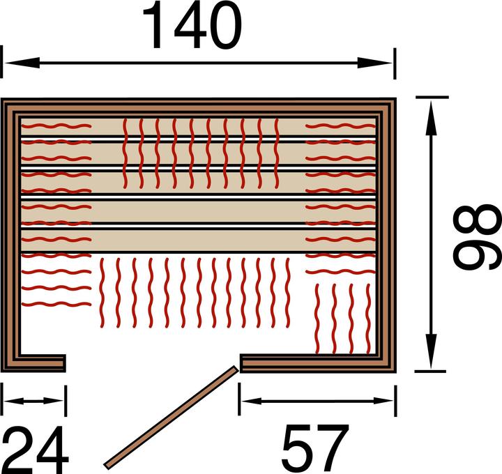 Actual product image Weka Holzbau Infrared cabin RANUA 2