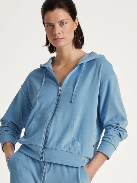 Produktbild Calida Sweatjacke Loungewear "Lounge Velours" hellblau (36, S)