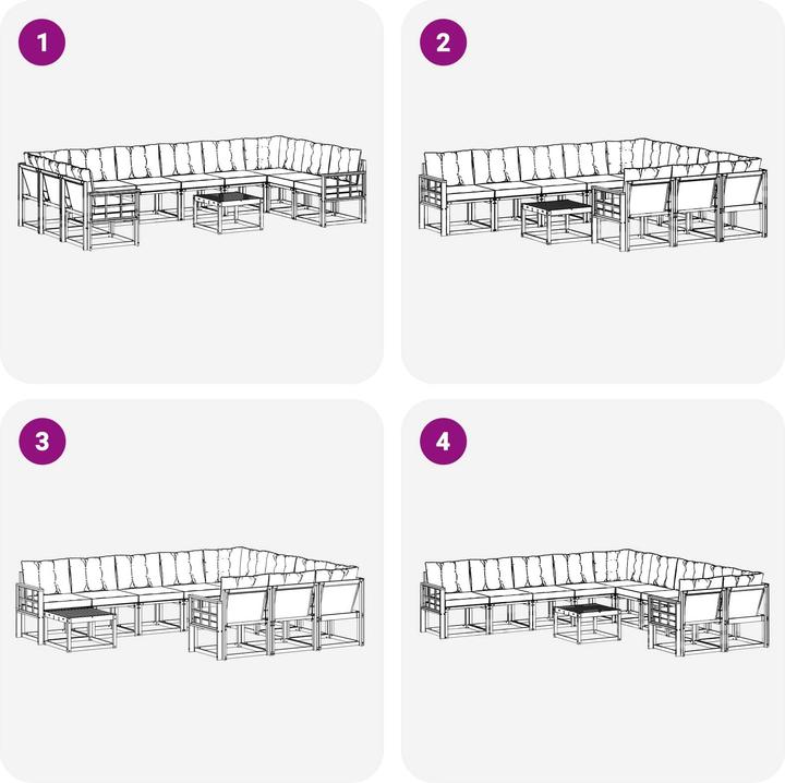 Produktbild vidaXL Outdoor-Sofa