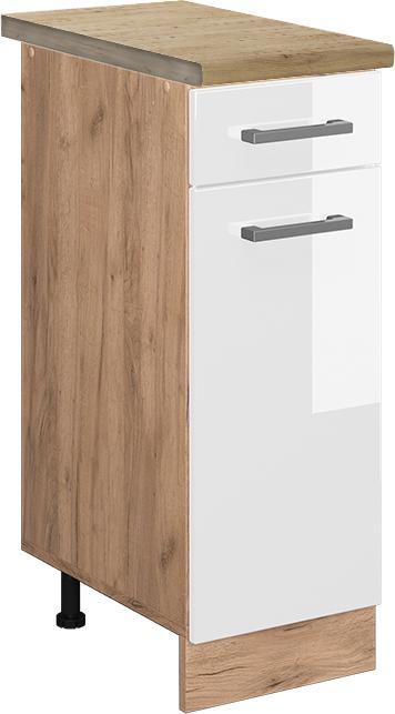 Goldkraft Eiche, Weiss, Weiss Hochglanz