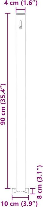 Actual product image vidaXL Seitenmarkise (5 m)