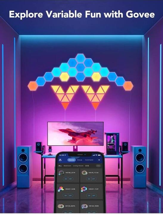 Productafbeelding Govee Glide Hexa Lichtpanelen (458 lm)