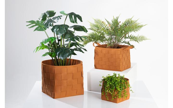 Actual product image N8werk Felt storage basket 40 cm rust brown (1 x, 40 x 30 x 30 cm)