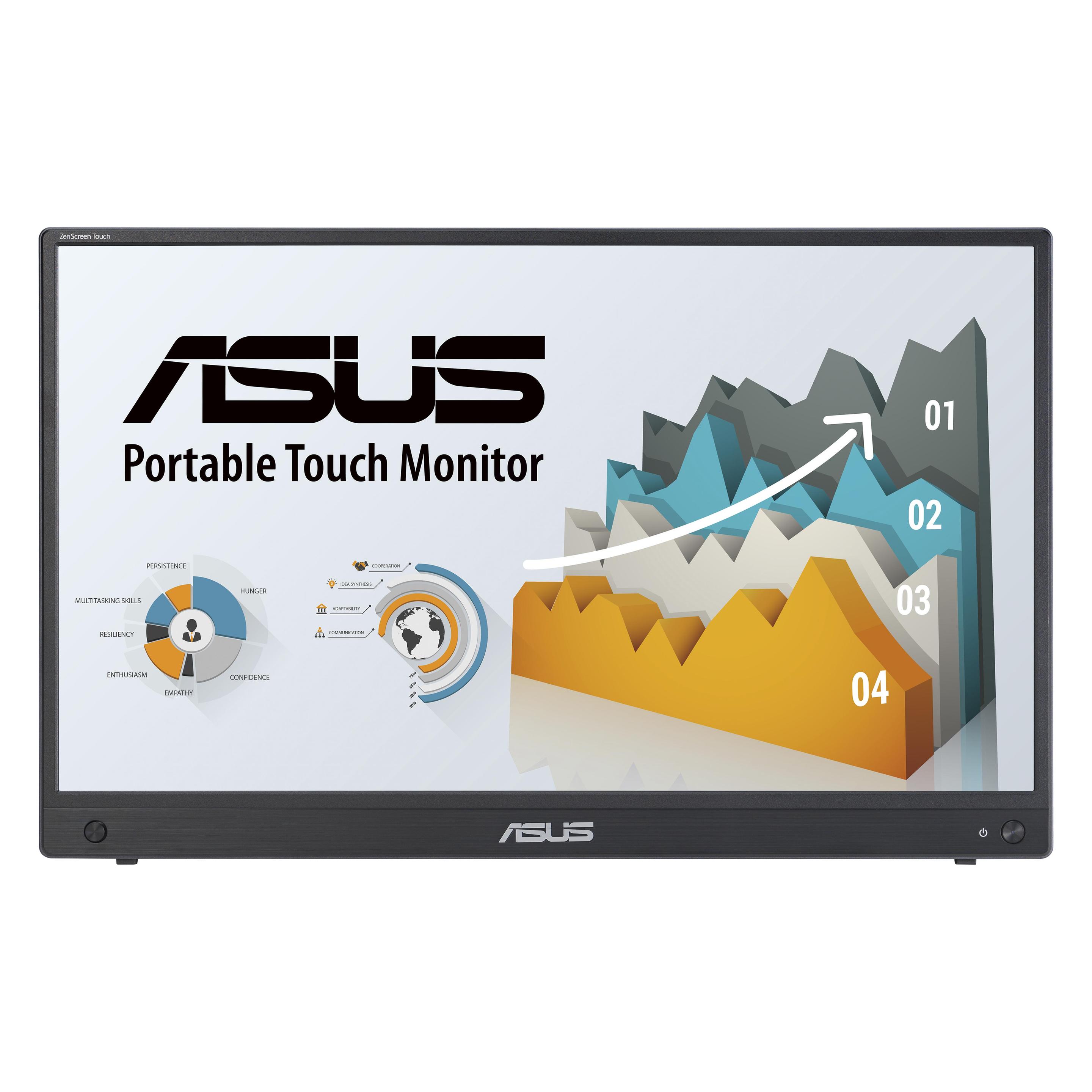 ASUS ZenScreen MB16MTR (1920 x 1080 Pixel, 15.60"), Monitor, Schwarz