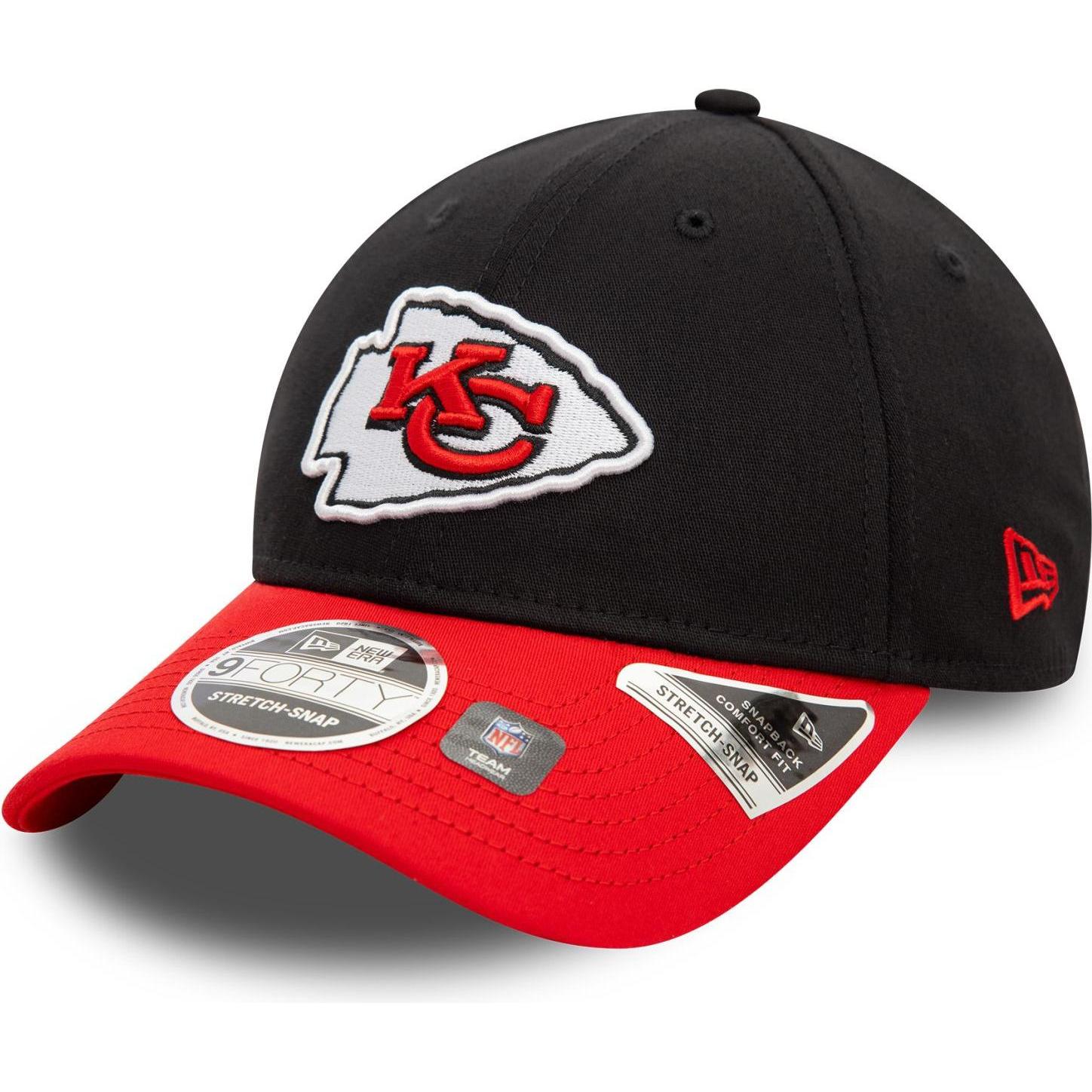 New Era, Herren, Cap, 9Forty Stretch-Snap Cap - Kansas City Chiefs, Schwarz, (One Size)