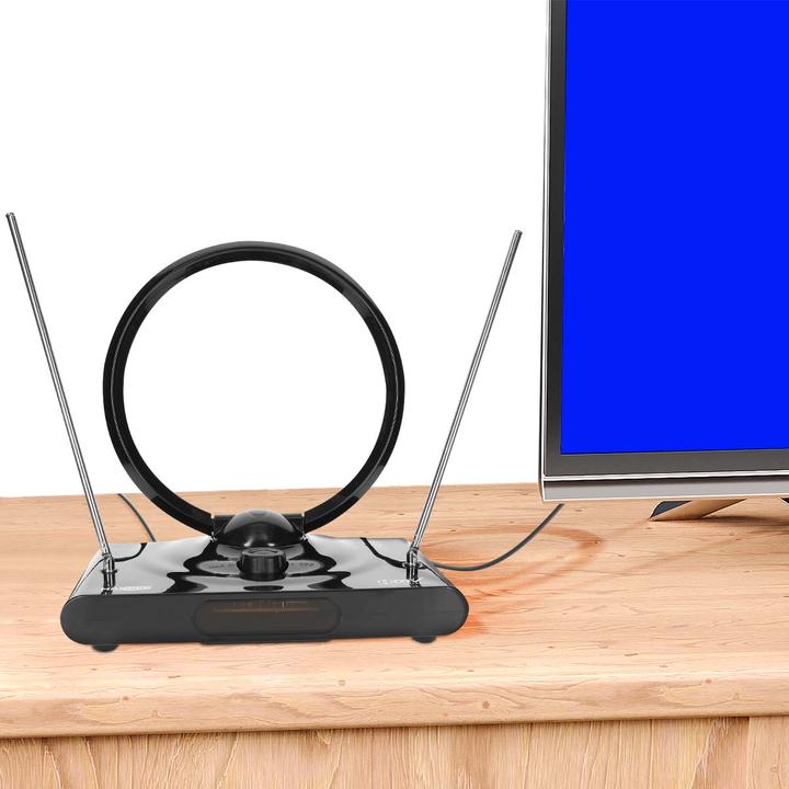 Actual product image Max Excell Runde HDTV-Antenne 38dBi DVB-T/T2, sehr stark (Indoor antenna, 38 dB, DVB-T / -T2)