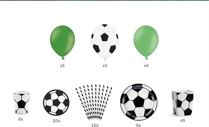Partydeco Fussball Set (60 Stk.)