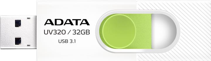 Image du produit Adata Clé USB 3.1 UV320 32Go Blanc/Vert (32 Go, USB-A)