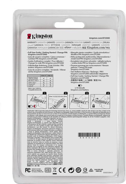 Actual product image Kingston DataTraveler 2000 (16 GB, USB-A, USB 3.1)