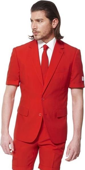 Produktbild OppoSuits Red Devil - Mannen Zomer Kostuum - Rood - Feest - Maat 58 (58)